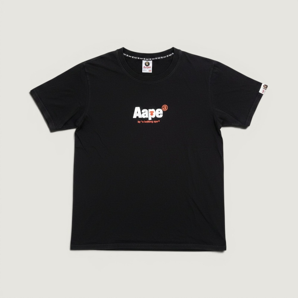 Aape By A Bathing Ape T-Shirt APUNVS Graphic Logo Black XXL